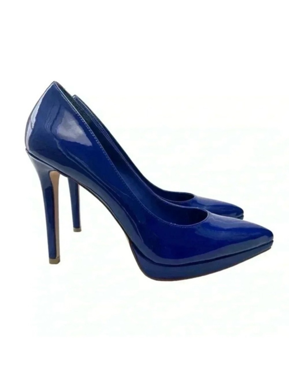 BCGBeneration Pointy Toe Pumps High Heel Platform Stilettos Cobalt Blue Size 7